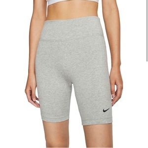 Nike Gray High Waisted Bike Shorts Small